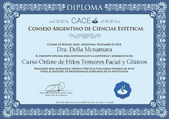 Diploma del curso online de hilos tensores pdo y monofilamento epiculados