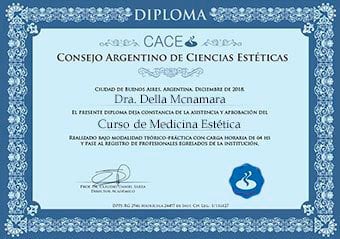 Diploma Universitario Universidad de Buenos Aires Curso de Medicina Estetica