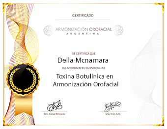 Certificado Curso Toxina Botulínica en Armonización Orofacial